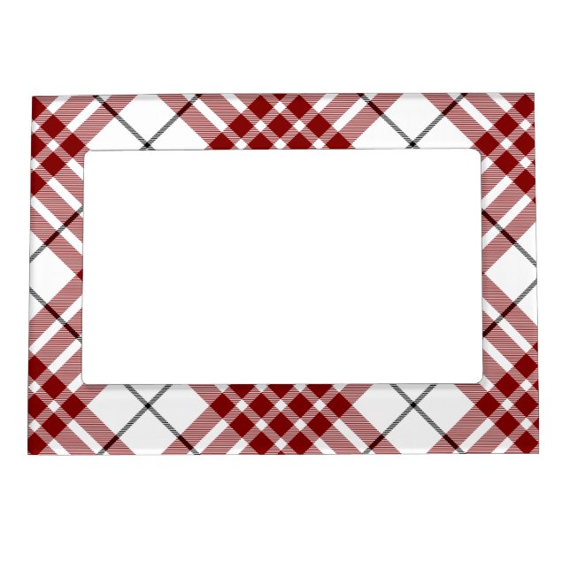 Buchanan tartan red white plaid magnetic frame (Front)
