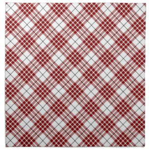 Buchanan tartan red white plaid napkin