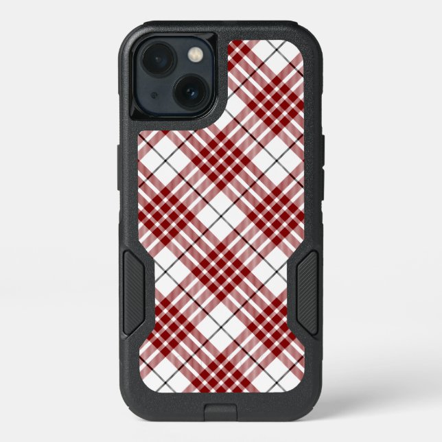 Buchanan tartan red white plaid otterbox iPhone case (Back)