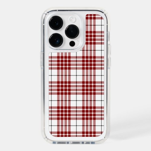 Buchanan tartan red white plaid speck iPhone 14 pro case