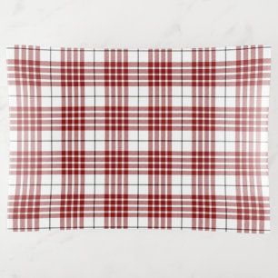 Buchanan tartan red white plaid trinket tray
