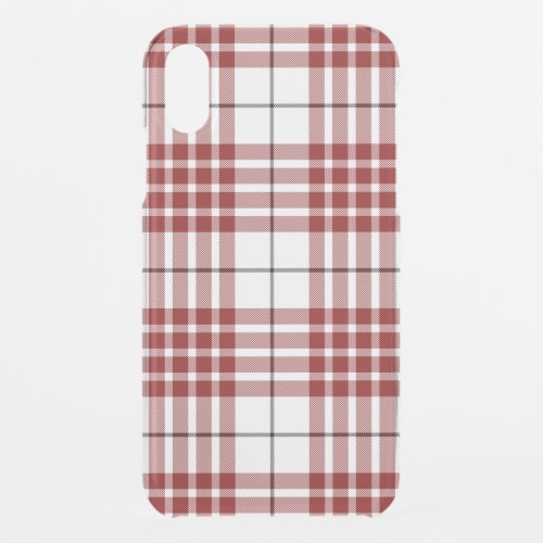 Buchanan tartan red white plaid iPhone XR case