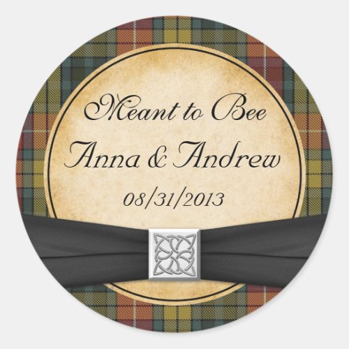 Buchanan Tartan Scottish Celtic Wedding Sticker