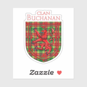 Buchanan Tartan Scottish Plaid Lion Rampant Sticker