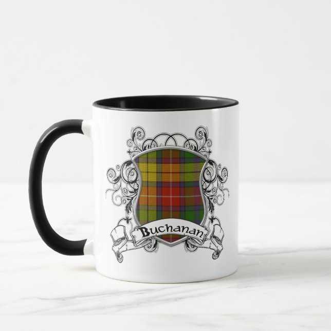 Buchanan Tartan Shield Mug (Left)