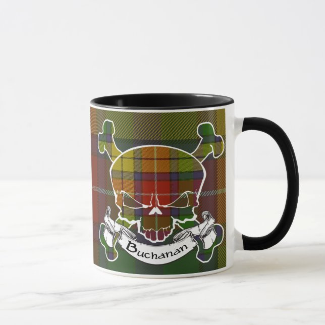 Buchanan Tartan Skull Mug (Right)