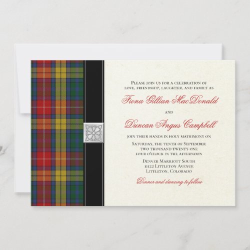 Buchanan Tartan Wedding Invitation