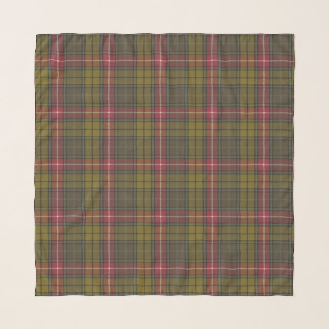 Buchanan Weathered  Original Clan Tartan Scarf (Front)