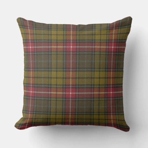 Buchanan Weathered  Original Tartan Square Throw Pillow