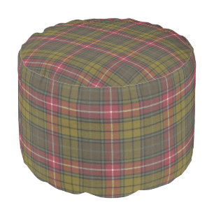 Buchanan Weathered Scottish Clan Tartan Pouf