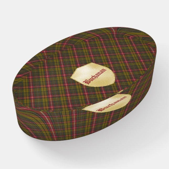 Buchanan Weathered Scottish Tartan Paperweight (Angled)