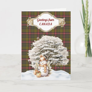 Buchanan Weathered Tartan Christmas Holiday Card