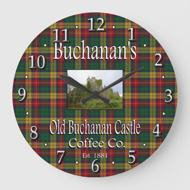 Buchanan's Old Buchanan Castle Coffee Co. Large Clock (Front)