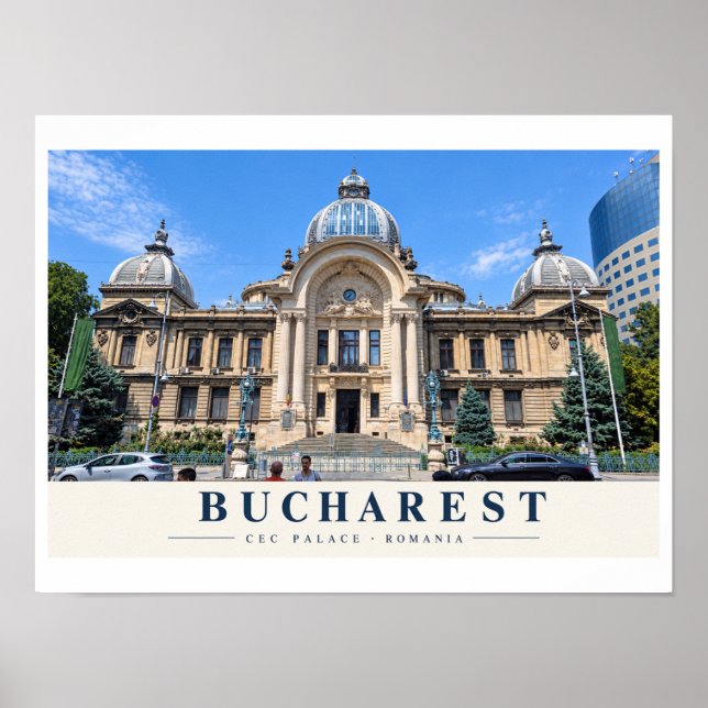 Bucharest CEC Palace Poster (Front)
