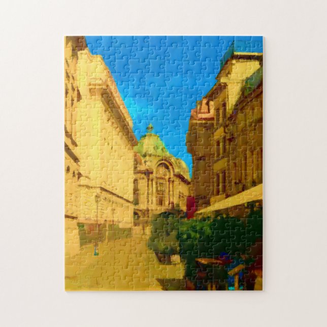 Bucharest City Digital Painting Jigsaw Puzzle (Vertical)