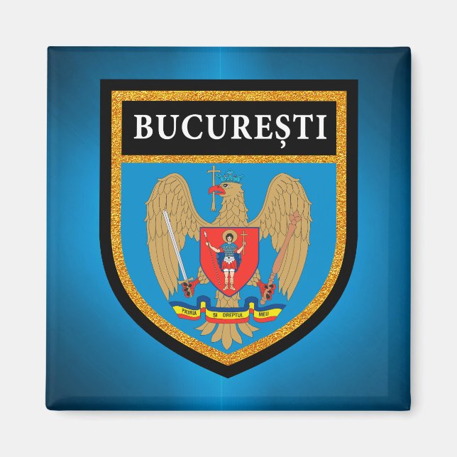 Bucharest  Flag Magnet (Front)