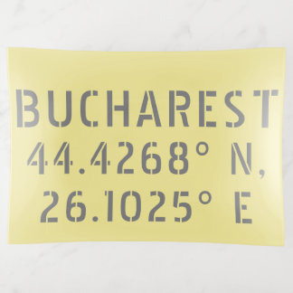 Bucharest Latitude Longitude Trinket Tray