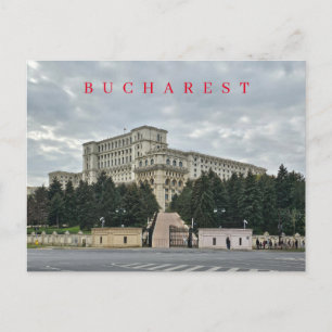 Bucharest Palace of the Parliament view postcard
