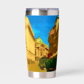 Bucharest Pallace Digital Painting Art Print