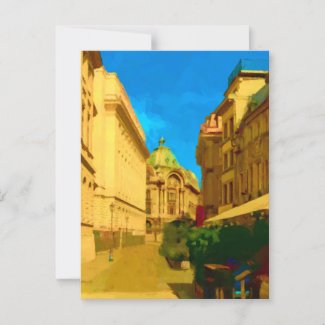 Bucharest Pallace Digital Painting Art Print