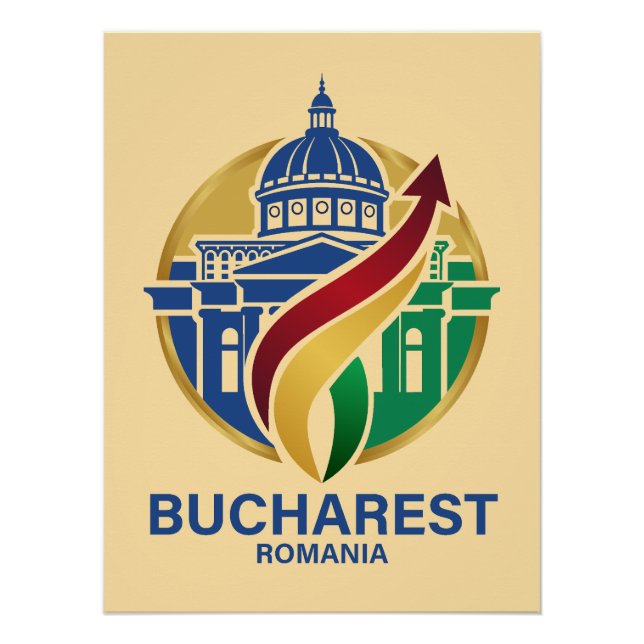 Bucharest Romania Eastern European Poster (Front)