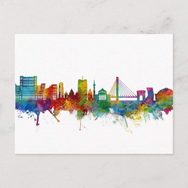 Bucharest Romania Skyline Postcard (Front)