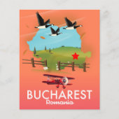 Bucharest Romania vacation map (Front)