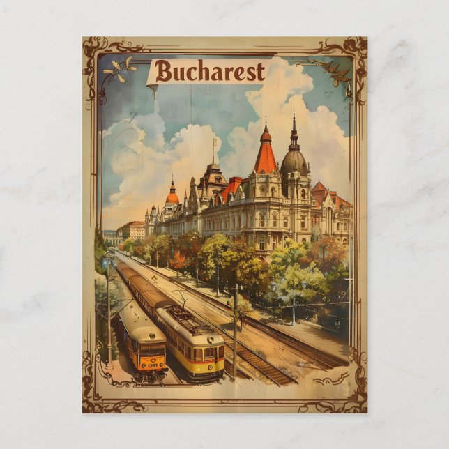 Bucharest Vintage Postcard (Front)