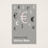 Buchhaltung Visitenkarten mit pink (Front)