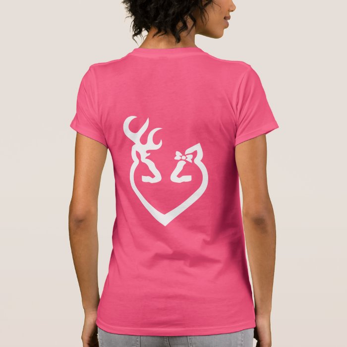 Buck and Doe Heart Love White T Shirts