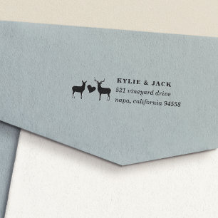 Buck and Doe Return Address Self-inking Stamp