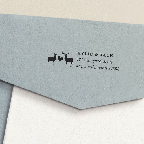 Buck and Doe Return Address Self_inking Stamp
