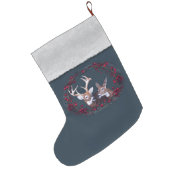 Buck and Doe White Tailed Deer Large Christmas Stocking | Zazzle