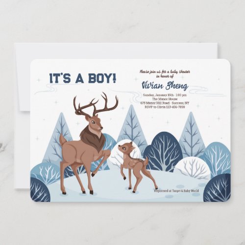 Buck and Son Baby Shower Invitation