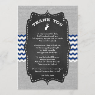 Buck Baby Shower Thank you note with poem Card