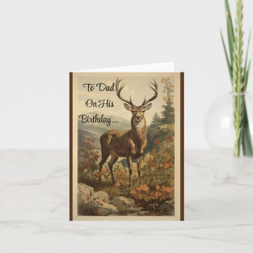 Buck Birthday Card Eor Dad