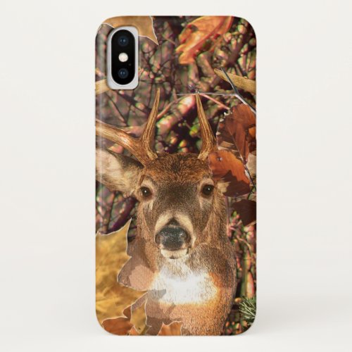 Buck Camouflage White Tail Deer iPhone X Case