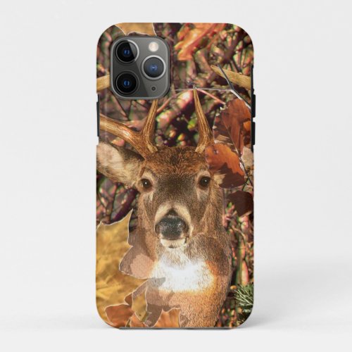 Buck Camouflage White Tail Deer iPhone 11 Pro Case
