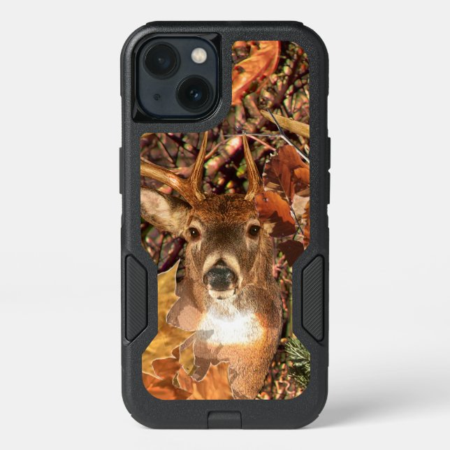 Buck Camouflage White Tail Deer Decor on a Otterbox iPhone Case (Back)