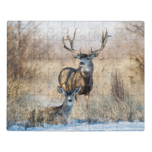 Buck Couple   Mule Deer Jigsaw Puzzle