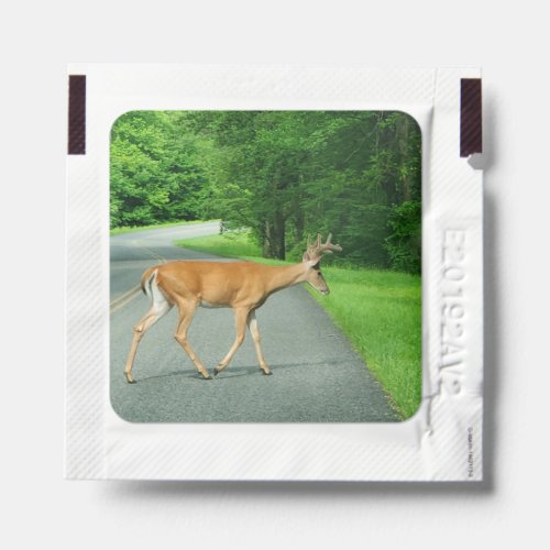 Buck Crossing the Road