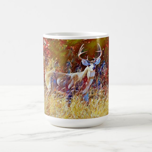 Buck Deer Antlers Nature Art Mug (Center)