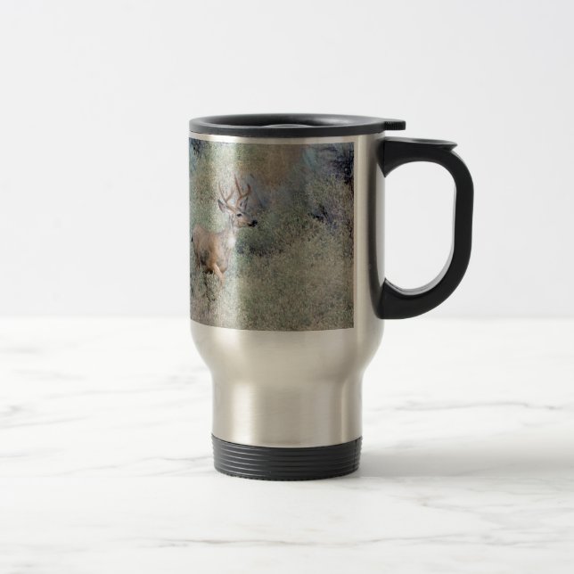 Buck Deer (Coffee Mug) Travel Mug (Right)