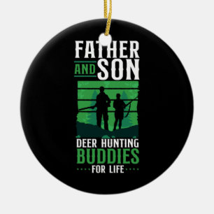 Buck Deer Hunting Hunter Father Dad Son Family Ceramic Ornament