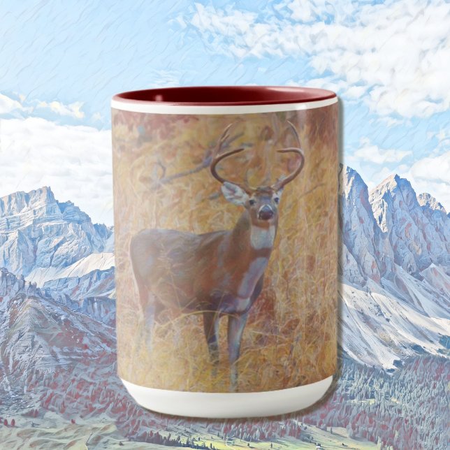 Buck Deer Nature Art Wild Animal Mug Cup (Creator Uploaded)