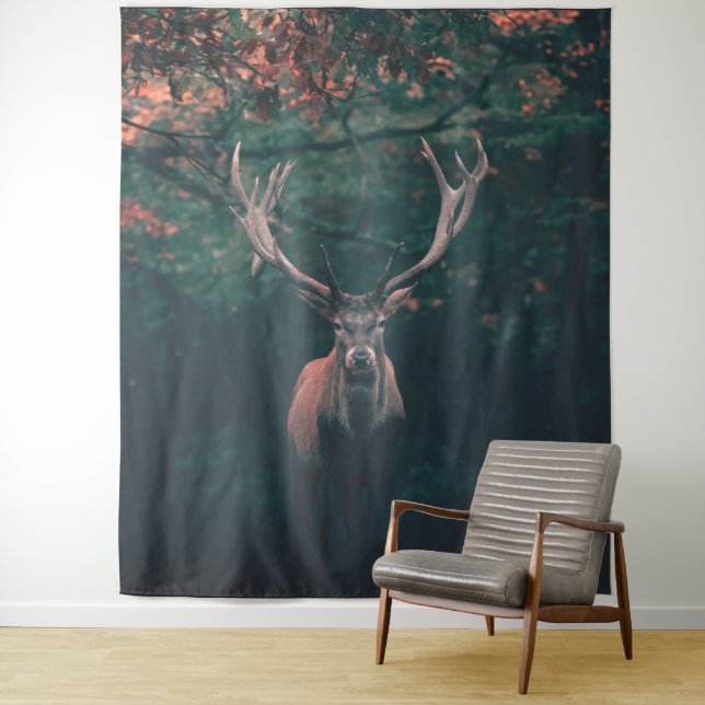 Buck Deer Wild Animal Tapestry (In Situ)