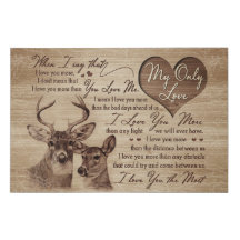 Buck & Doe My Only Love Wedding Anniversary Gifts
