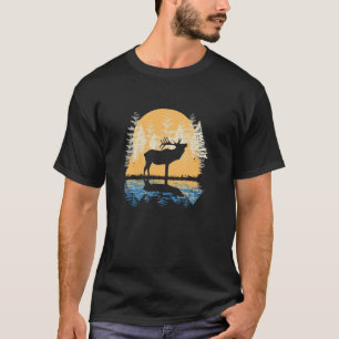 Buck Elk Nature Forest Deer Wildlife Outdoor T-Shirt