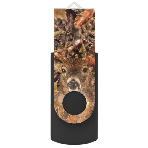 Buck Fall Camouflage White Tail Deer on a USB Flash Drive