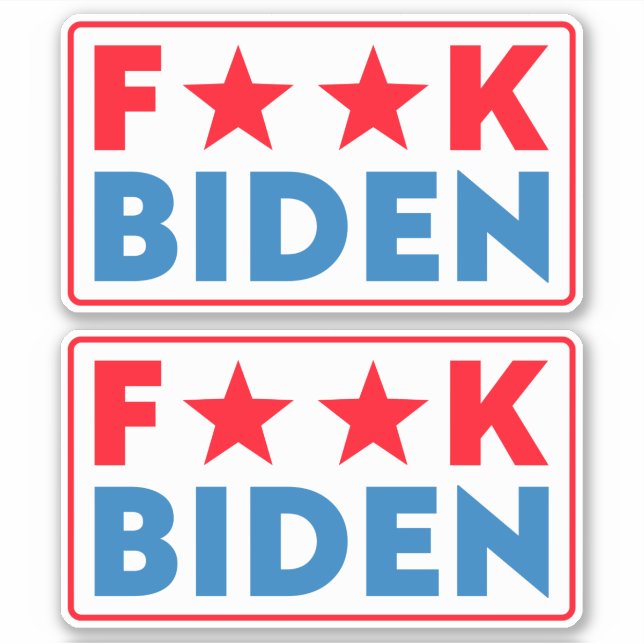 Buck Fiden funny anti Biden pro Trump Sticker (Front)